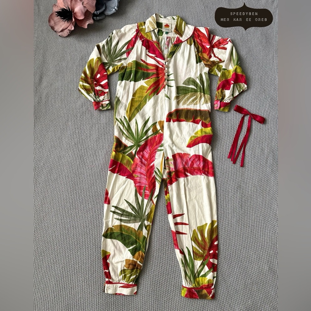 Farm Rio Spring Forest Jumpsuit XS - Picture 3 of 17